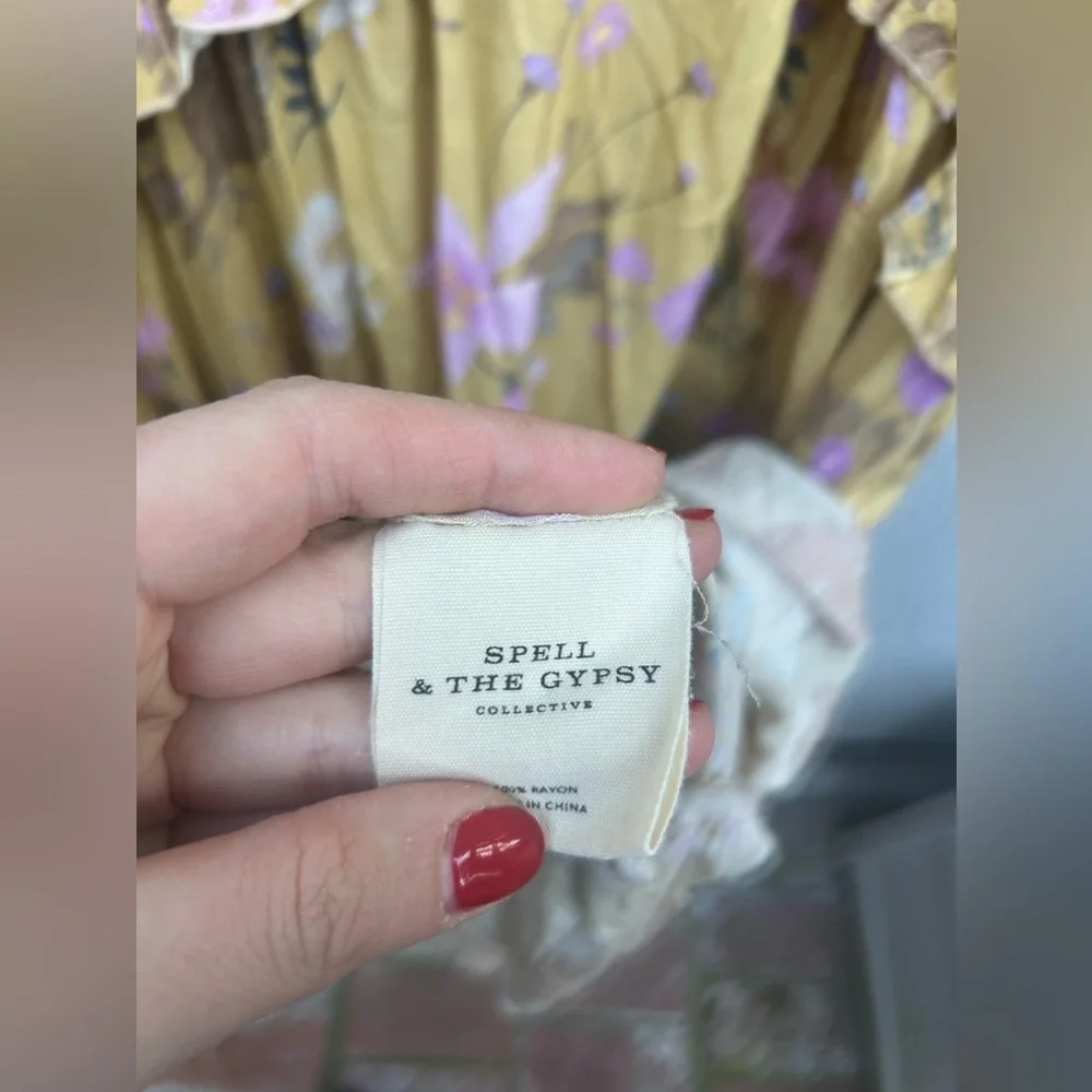 Floral Yellow Maxi Dress - Picture 8 of 11